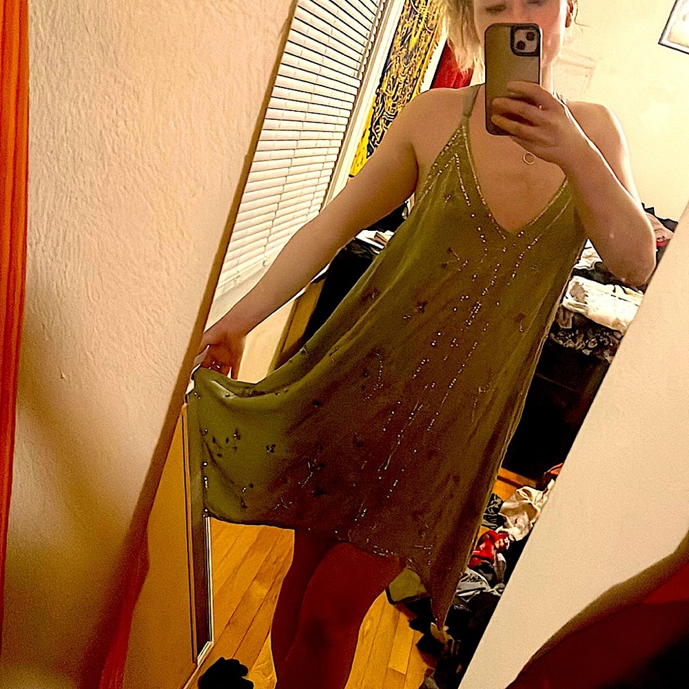 Free people beautiful beaded summer dress